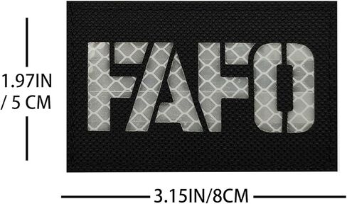قطعتان من رقعة الخطاف والحلقة المرحة - رقع FAFO العاكسة، شارة الروح المعنوية العسكرية لحقائب الظهر التكتيكية، سترات الجيش، أحزمة الكلاب، سترات خدمة الحيوانات، السترات، الجينز، القبعات، المعدات التكتيكية in Saudi Arabia