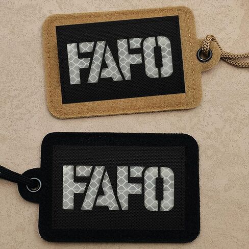 قطعتان من رقعة الخطاف والحلقة المرحة - رقع FAFO العاكسة، شارة الروح المعنوية العسكرية لحقائب الظهر التكتيكية، سترات الجيش، أحزمة الكلاب، سترات خدمة الحيوانات، السترات، الجينز، القبعات، المعدات التكتيكية in Saudi Arabia