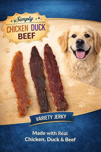 Golden|Rewards Premium High-Protein Dog Treats – Chicken, Duck & Beef Jerky Variety – Single Ingredient, Grain-Free – 12 oz Bag in Saudi Arabia