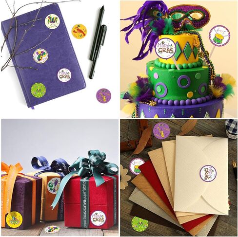 Mardi Gras Sticker for Kids 200Pcs Per Roll for Party Decorations in Saudi Arabia