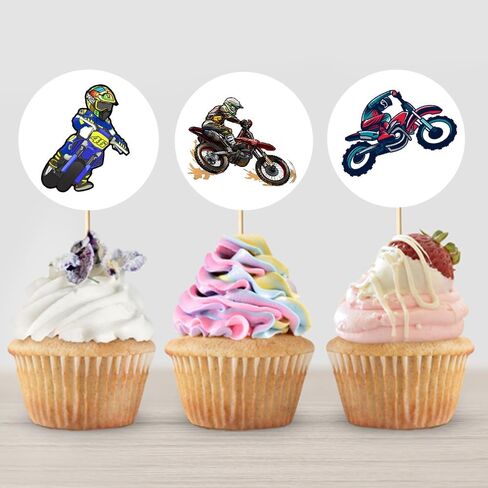 600 Pcs Dirt Bike Stickers for Kids 1.5 Inch Round Motorcycle Stickers Roll for Kids Boys Dirt Bike Party Favors Birthday Decoration Supplies Reward Stickers in Kuwait