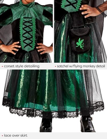 The Wizard of Oz: Wicked Witch of the West Costume for Kids by Rubies, Girl's Medium in Saudi Arabia