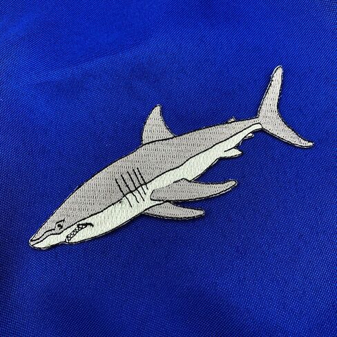 Great White Shark Embroidered Patch Jaws Iron-On Applique Ocean Fish in Saudi Arabia