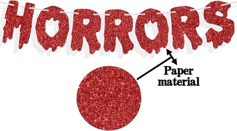 There's Some Horrors in This House Banner - Have a Killer Birthday/Scream Bloody Slayer Murder theme Spooky Creepy Decor Sign, Halloween Horror Movie Night Party Decoration Supplies in Saudi Arabia