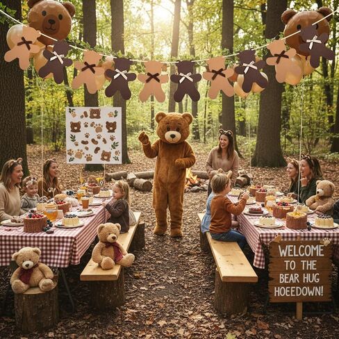 Moukeren We Can Bearly Wait Teddy Bear Garland Teddy Bear Gender Reveal Banner Neutral Boho Baby Shower Birthday Decoration Hanging Decor Banner for Bearly Wait Baby Shower Birthday Supplies in Saudi Arabia