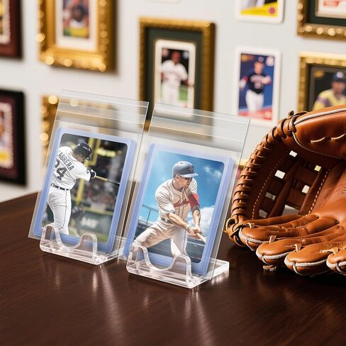 DEDC 200 Pcs Team Bag Top Loaders for Cards, 3" X 4" Top Loader Rigid Trading Cards Sleeves Hard Plastic Protective for Baseball Sports Collectibles Team Set Bags (100pc Top Loader + 100Pc Sleeves) in Kuwait