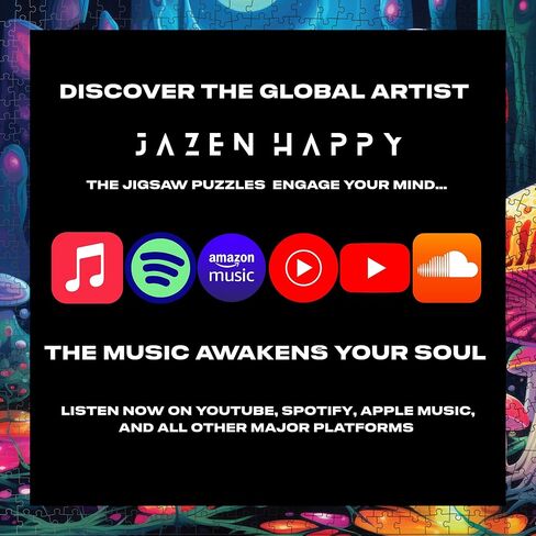 أحجية الصور المقطوعة الصعبة للبالغين والعائلات - 1000 قطعة - جرو مرح - جازن هابي - 27 × 20 بوصة - لغز متضمن in Kuwait