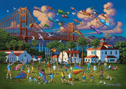 Buffalo Games - Gold - Eric Dowdle - Golden Gate Bridge - 500 Piece Jigsaw Puzzle for Adults - Challenging Puzzle Perfect for Game Nights in Saudi Arabia