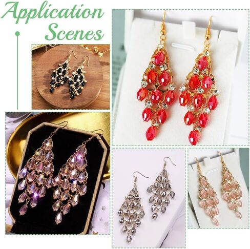 UNICRAFTALE 100 قطعة بمقاسين حقيقيين مطلية بالذهب عيار 18 قيراط موصل قوس ثريا مكون من وصلات من الفولاذ المقاوم للصدأ موصلات حلق سحرية لقلادة حلق صنع ثقب الحرف 1-1.2 مم in Kuwait