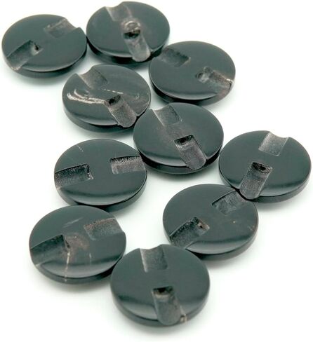 10 Pcs 23MM Natural Horn Domed Buttons with Hidden Eye, Genuine Water Buffalo Horn Buttons for Wool Coats, Trench Coats, Fur Jackets & Cardigans - Premium Organic Fasteners in Saudi Arabia