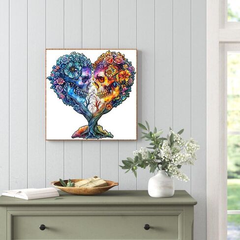 KTHOFCY 5D DIY Diamond Painting Kits for Adults, Halloween Tree Skull Horror Full Drill Embroidery Cross Stitch Crystal Rhinestone Paintings Pictures Arts Wall Decor Painting Dots Kits 11.8X11.8inch in Saudi Arabia