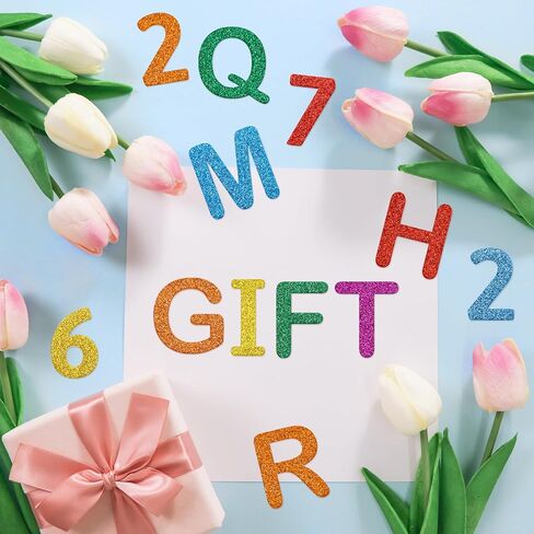 Fancy Land Glitter Foam Letters and Numbers Stickers Self Adhesive Number Alphabet Sticker for Kids Art Project Crafts Back to School Decoration Supplies 216Pcs in Saudi Arabia