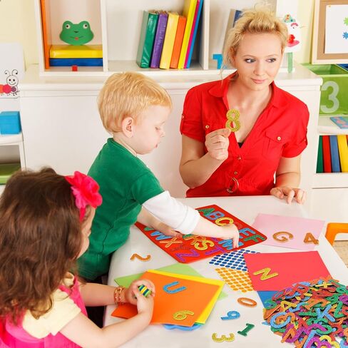 Fancy Land Glitter Foam Letters and Numbers Stickers Self Adhesive Number Alphabet Sticker for Kids Art Project Crafts Back to School Decoration Supplies 216Pcs in Saudi Arabia