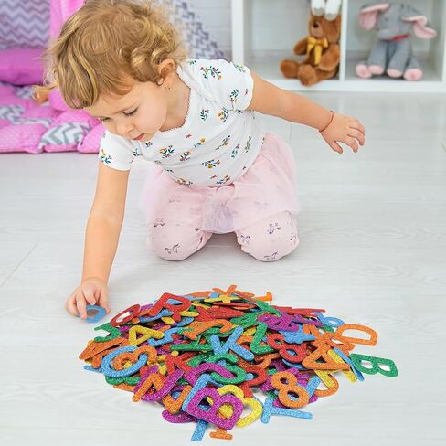 Fancy Land Glitter Foam Letters and Numbers Stickers Self Adhesive Number Alphabet Sticker for Kids Art Project Crafts Back to School Decoration Supplies 216Pcs in Saudi Arabia