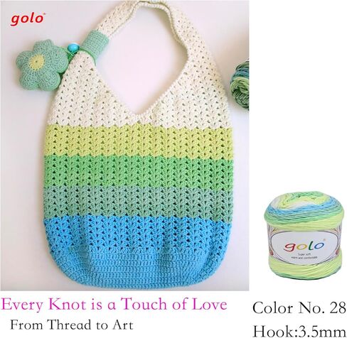 غزل كعكة golo للكروشيه والحياكة وصياغة خيوط الكروشيه متعددة الألوان in Kuwait
