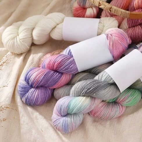 Hand-Dyed Wool Yarn, Anti-Pilling Warm, Textured Twist Design Yarn Balls for Knitting Crocheting Craft Kits (Pink Yellow) in Saudi Arabia