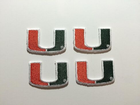 4 Miami Hurricanes Embroidered Iron on Patch Set 2 3/4"L Ships from USA in Saudi Arabia