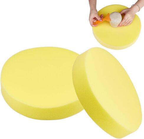 BENECREAT 2pcs Light Coral Pottery Foam Table Runner, 11.8 Inch Pottery Carving Tools Sponge, Round Upholstery Foam for Ceramic Shaping and Support Absorbing Design in Saudi Arabia