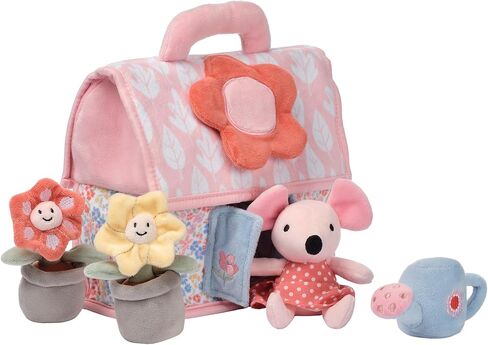 Lambs & Ivy Floral Cottage 5pc Interactive Flowers & Mouse Plush Play Set Toy in Saudi Arabia