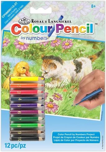 Royal Brush CPNMIN-113 Mini Color Kitten & Duckling Pencil by Number Kit, 5" by 7" in Saudi Arabia