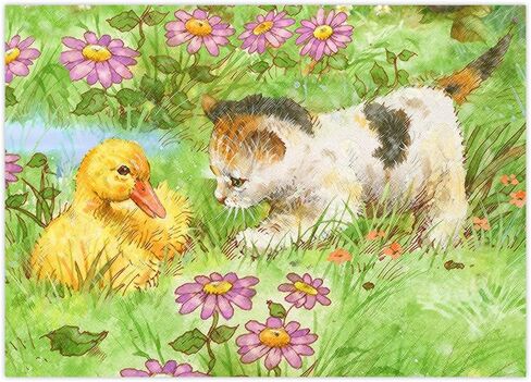 Royal Brush CPNMIN-113 Mini Color Kitten & Duckling Pencil by Number Kit, 5" by 7" in Saudi Arabia