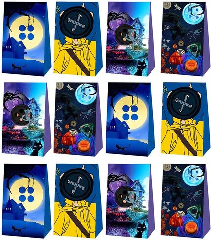 EKIH 12pcs Horror Movie Birthday Party Gift Bags Goodie Bags,Horror Movie Party Supplies for Kids Birthday Decorations in Kuwait
