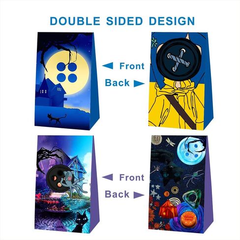 EKIH 12pcs Horror Movie Birthday Party Gift Bags Goodie Bags,Horror Movie Party Supplies for Kids Birthday Decorations in Kuwait