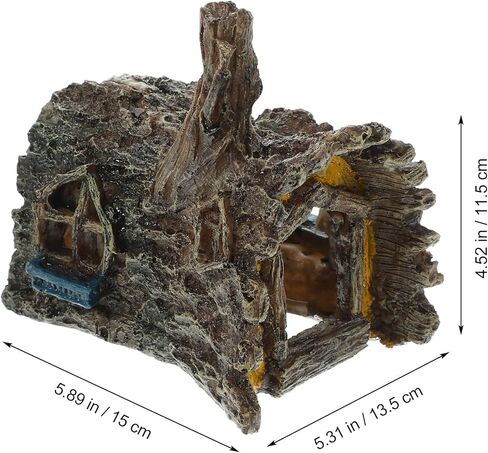 FRCOLOR Aquarium Decor Simulated Tree Root House Fish Tank Hideout Cave for Small Fish and Shrimp Freshwater Aquarium Accessories 5.90X5.31X4.52In in Saudi Arabia