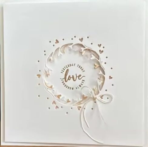 Heart Wreath Metal Die Cuts,Valentines Love Circle Frame Wedding Cutting Dies Cut Stencils Template for DIY Photo Decorative Embossing Paper Dies for Scrapbooking Card Making in Saudi Arabia