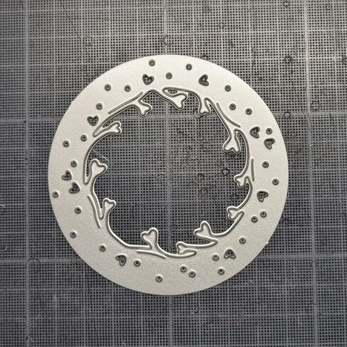 Heart Wreath Metal Die Cuts,Valentines Love Circle Frame Wedding Cutting Dies Cut Stencils Template for DIY Photo Decorative Embossing Paper Dies for Scrapbooking Card Making in Saudi Arabia