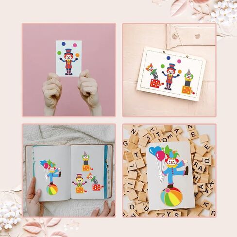 WADORN 2Pcs Circus Clown Metal Cutting Dies Cut Stencils, Clown Acrobatics Embossing Die Cuts Template for Cards Making Circus Performance Cutting Dies for DIY Scrapbooking Greeting Cards Album Craft in Saudi Arabia