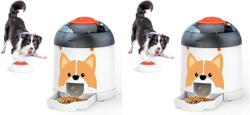 Potaroma Dog Puzzle Feeder Toy, Interactive IQ Training, Electronic Dog Toys, Automatic Rechargeable Treat Dispenser, Push Remote for Dog Food Dispensing for All Breeds of Dogs, 280ml Capacity in Saudi Arabia