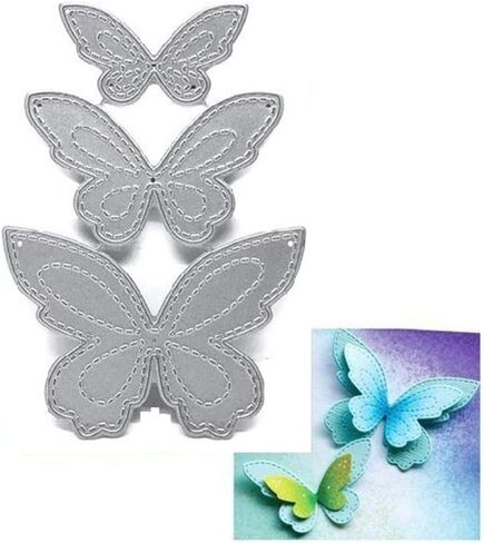 3 Pcs/Set Butterfly Cutting Dies,DIY Scrapbooking Artist Metal Cutting Dies Stencils for DIY Scrapbooking Album Embossing Paper Cards Making Decorative Crafts Die Cuts in Saudi Arabia