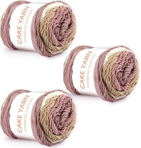 SIMEIQI 3 PCS Cake Yarn for Crocheting,100g Gradient Yarn for Making Colorful Crafts,Cotton and Acrylic Blended Crocheted Dolls, Scarves, Bags, Blankets and Other Handicrafts(Mint Green) in Saudi Arabia