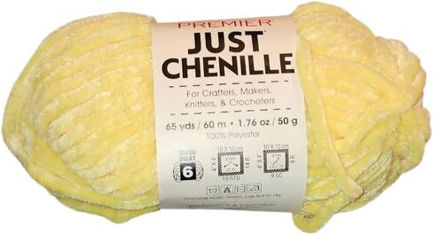 1 Lemon Premier Yarn-Just Chenille Yarn, 65 Yards Each, in Saudi Arabia