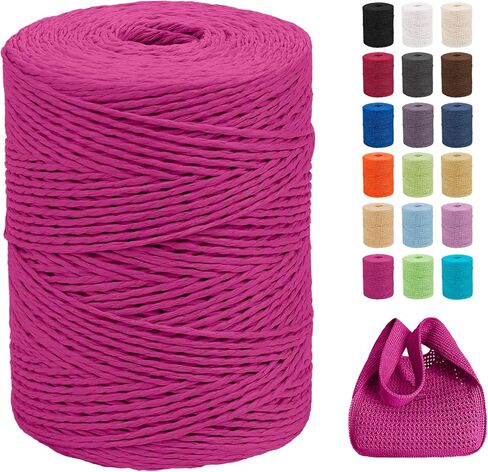 خيوط الرافية من CAMAL مقاس 2 مم × 328 ياردة للكروشيه، شريط ورق الرافية المضفر بطبقتين لتغليف الهدايا، سلسلة الرافية الناعمة لورد الكروشيه، القبعات، حقائب اليد، الحرف اليدوية اليدوية (قهوة خفيفة) in Kuwait
