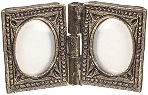 Melody Jane Dollhouse Small Antique Gold Double Folding Picture Photo Frame 1:12 Accessory in Saudi Arabia