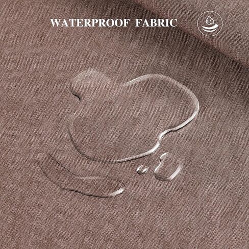 600D Waterproof Canvas Fabric by The Yard 58" W Outdoor Upholstery Fabric for Chairs Indoor Polyester Material Patio Cushion Furniture Cover DIY Sewing, 1 Yard Brown in Saudi Arabia