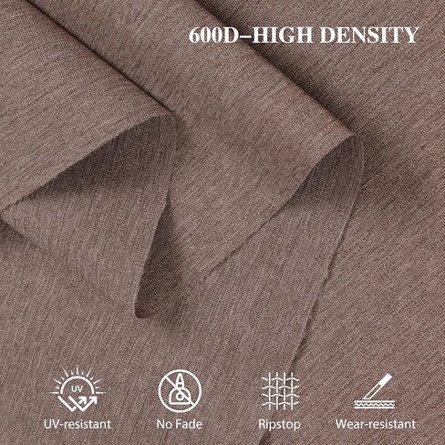 600D Waterproof Canvas Fabric by The Yard 58" W Outdoor Upholstery Fabric for Chairs Indoor Polyester Material Patio Cushion Furniture Cover DIY Sewing, 1 Yard Brown in Saudi Arabia