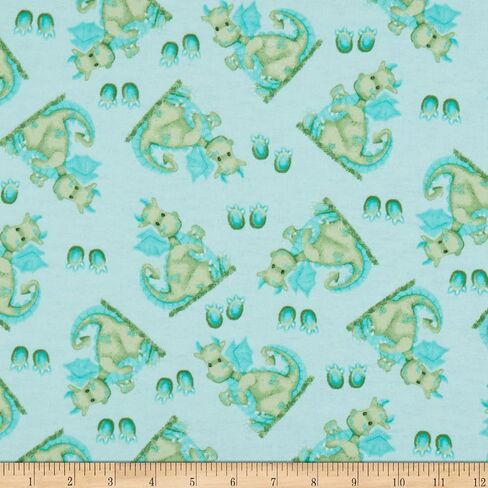 Comfy Flannel Dragons Blue, Fabric by The Yard in Saudi Arabia