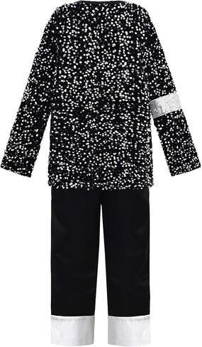 ReliBeauty boys girls 80s dance star costume 90s pop stage costume role play party for kids in Saudi Arabia