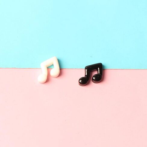 Acxico 100pcs Vibrant Mini Resin Music Notes - Glossy Flat Back Charms, Ideal for DIY Jewelry, Scrapbooking, Crafts & Accessories in Saudi Arabia