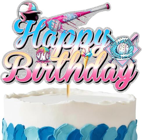 Baseball Ice Cream Drip Cake Topper - Ice Cream Baseball Drip Birthday Party Decorations Baseball Cake Decorations for Sport Themed Party Favors in Saudi Arabia