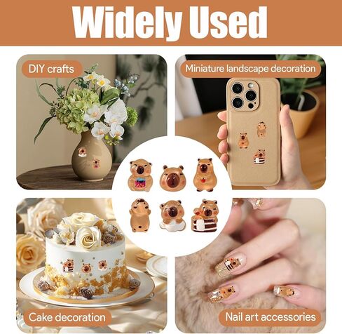 240 قطعة من أشكال كابيبارا الصغيرة، حيوانات صغيرة من الراتنج، سحر كابيبارا من الراتنج المصغر للحرف اليدوية، سحر الأظافر، تزيين المناظر الطبيعية الصغيرة، أعلى كعكة كابيبارا in Kuwait