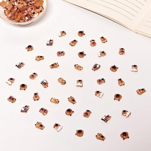 240 قطعة من أشكال كابيبارا الصغيرة، حيوانات صغيرة من الراتنج، سحر كابيبارا من الراتنج المصغر للحرف اليدوية، سحر الأظافر، تزيين المناظر الطبيعية الصغيرة، أعلى كعكة كابيبارا in Kuwait