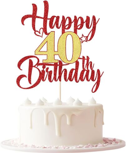 الذهب الأحمر 70th كعكة عيد ميلاد توبر بريق سعيد 70th كعكة عيد ميلاد توبر 70th حفلة عيد ميلاد كعكة زينة كابينة تصوير الدعائم in Kuwait