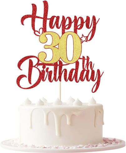 الذهب الأحمر 70th كعكة عيد ميلاد توبر بريق سعيد 70th كعكة عيد ميلاد توبر 70th حفلة عيد ميلاد كعكة زينة كابينة تصوير الدعائم in Kuwait
