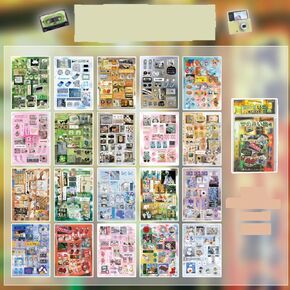 20 قطعة من ملصقات سجل القصاصات من Alideco، ملصقات طعام عتيقة لطيفة ولطيفة للحيوانات الأليفة على شكل سمكة ذهبية لامعة للبالغين، ملصقات يومية لسكرابوكينغ (mengwuyixianglu) in Kuwait