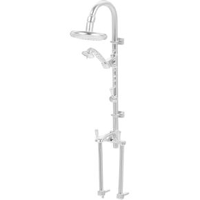 رأس دش مصغر لبيت الدمى، ملحق أثاث الحمام الفضي الواقعي بمقياس 1:12 لديكور DIY، نموذج دش صغير لمشهد بيت الدمية ودعامة الصور in Kuwait