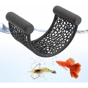 جلود أسماك البيتا العائمة لحوض السمك، مناسبة لمحاربة الأسماك والروبيان والأسماك الصغيرة، أرجوحة متعددة الوظائف، ملحقات تزيين لتغذية حوض السمك (أسود) in Kuwait